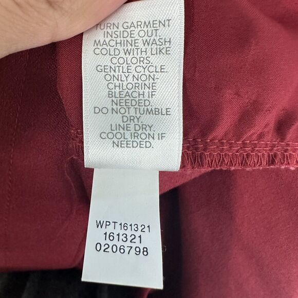 J Jill Pants Womens 18 Red Cropped Premium Bi Stretch High‎ Rise Casual Cotton - Picture 9 of 10